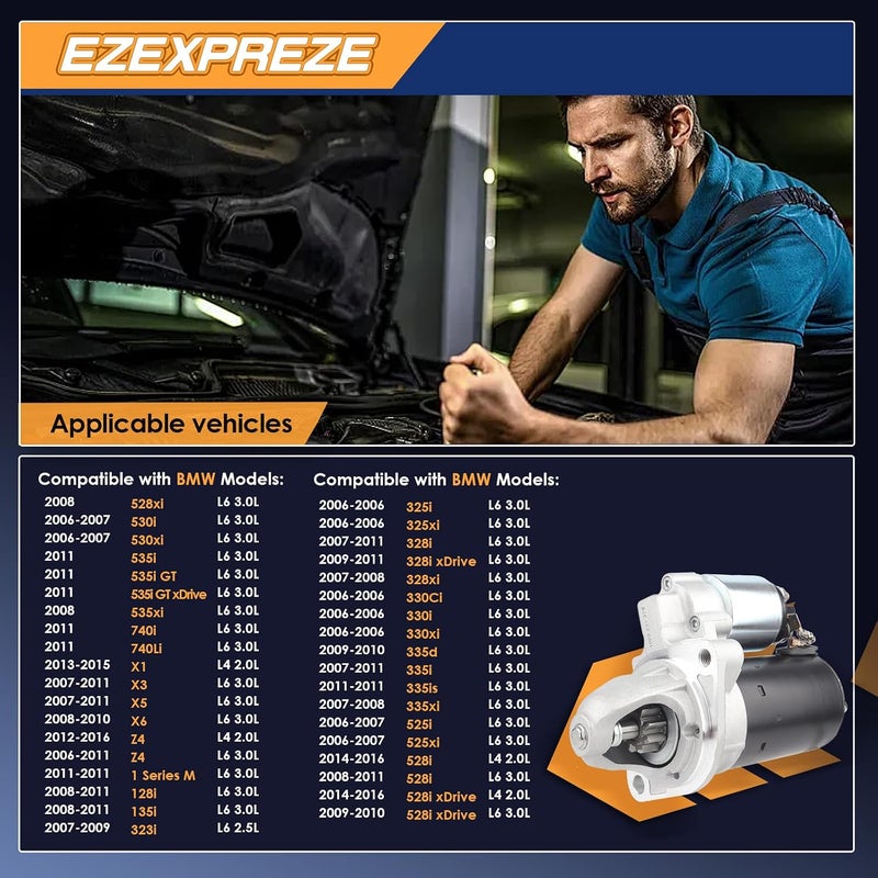 موتور بدء تشغيل جديد متوافق مع مرسيدس بنز 2007-2015 5.5L 4.6L V8 3.5L 3.0L V6 0061513701 - Image 2