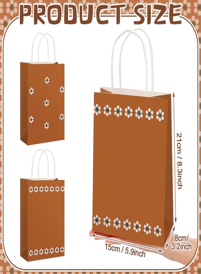 Sinload 24 Pcs Cielito Lindo Candy Bags Mexican Party Favors, De Barro Theme Decorations Mexicanos Talavera Kraft Gift Goodie Bags with Handles Fiesta Cinco De Mayo Mexican Party Supplies(Floral) - Image 2