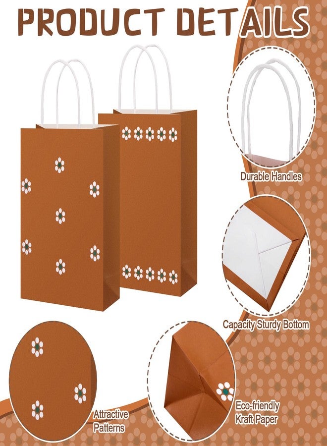 Sinload 24 Pcs Cielito Lindo Candy Bags Mexican Party Favors, De Barro Theme Decorations Mexicanos Talavera Kraft Gift Goodie Bags with Handles Fiesta Cinco De Mayo Mexican Party Supplies(Floral) - Image 3
