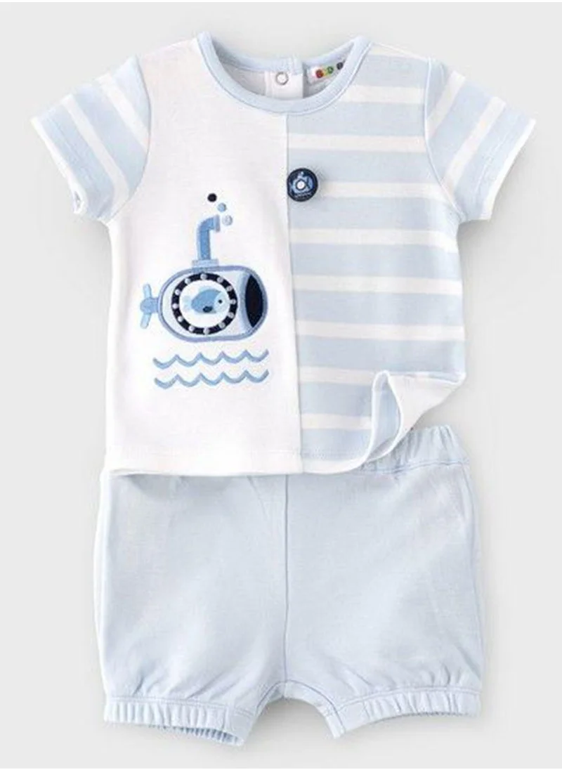 Boo Boo Infant Submarine Printed T-Shirt & Shorts Set