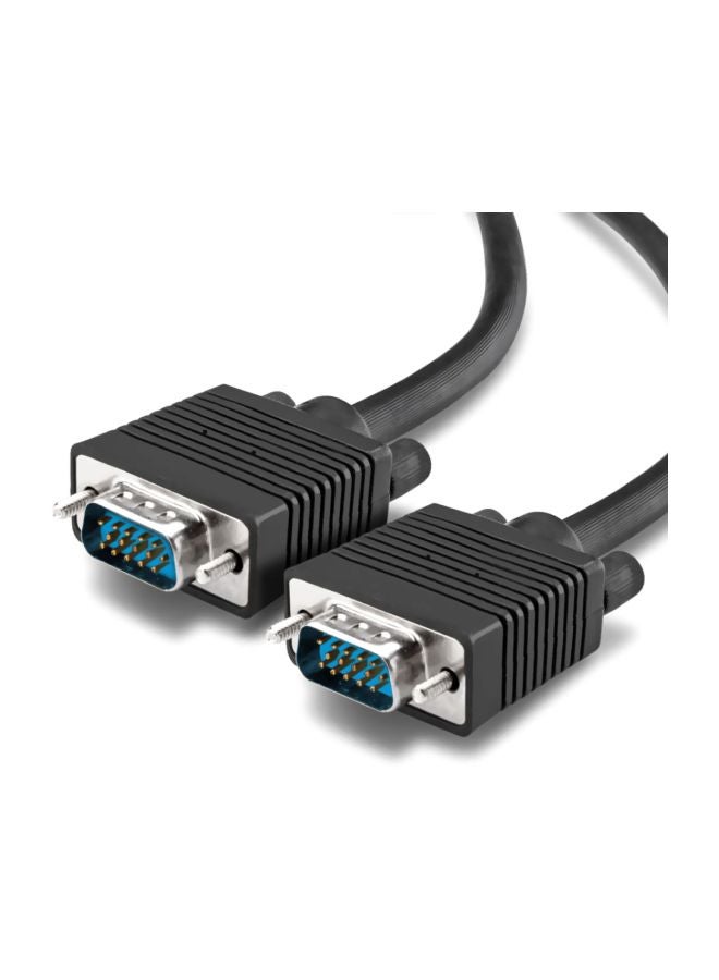 VGA 15-Pin Male To Male Cable Black - Image 2