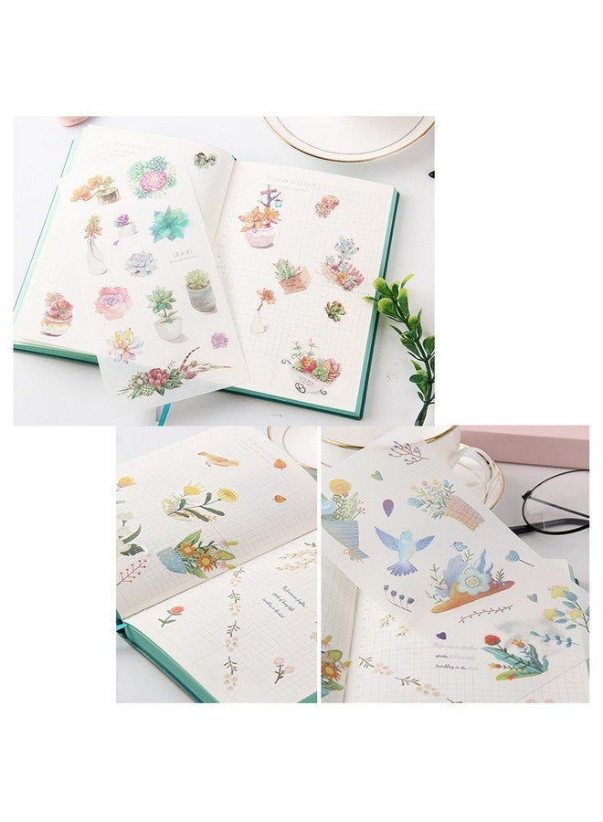 MUMULULU 48 Sheets 860 Nonrepeating Watercolor Green Plant Scrapbook Sticker Set Scrapbooking Washi Planner Sticker Self Adhesive Decorative Sticker For Diy Laptop Journaling Diary Album Art Craft - Image 5