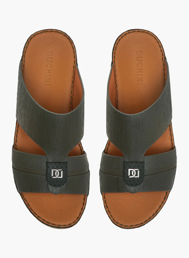 DUCHINI Men's Textured Slip-On Arabic Sandals Ramadan Collection