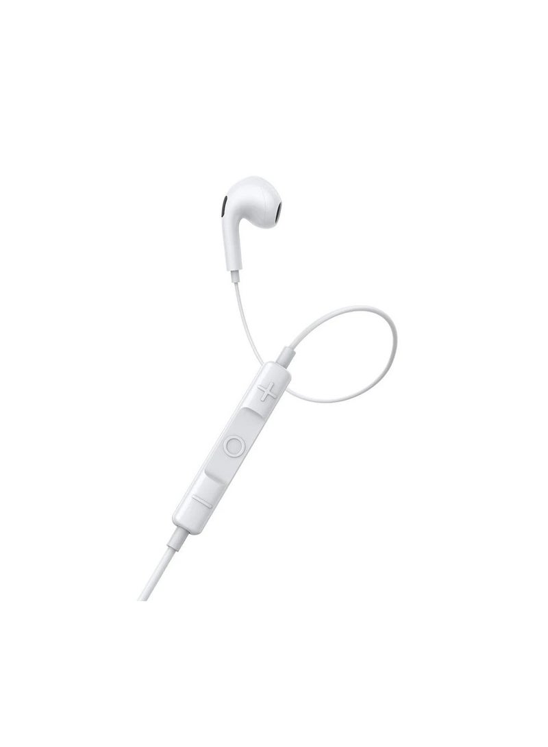 WHITE Type-C Earphones In Ear Hearphone Wired Headset With Mic - Image 2