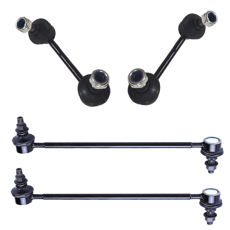 HHCM 4pc Front Rear Sway Bar Link Kit K80296 K80297 K80298 for Toyota RAV4 2001 2002 2003 2004 2005 Front Stabilizer Bar End Links and Rear Sway Bar End Links Suspension Stabilizer Bar Link Kit