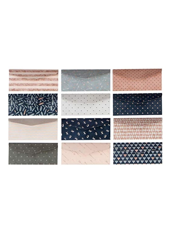 Generic 12-Piece Budget Envelope Set Blue/White/Pink  - Image 2