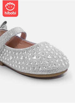 هيبوبي Girl's Dress Shoes Mary Jane Ballet Flats Bow Flower  - Image 5