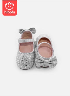 هيبوبي Girl's Dress Shoes Mary Jane Ballet Flats Bow Flower  - Image 3
