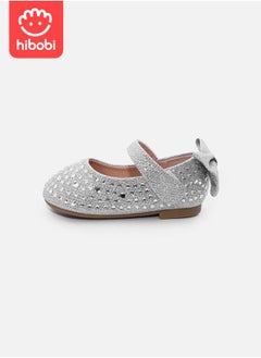 هيبوبي Girl's Dress Shoes Mary Jane Ballet Flats Bow Flower  - Image 4