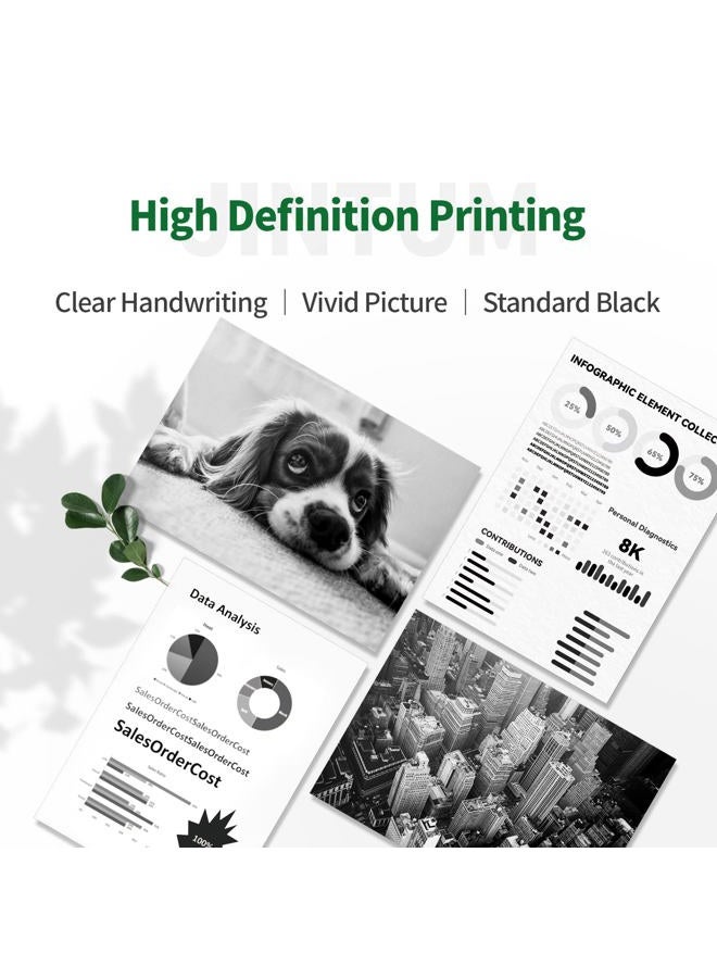 JINTUM TN760 Compatible Toner Cartridge Replacement for Brother TN-760 TN730 TN-730 High Yield for MFC-l2710DW HL-L2390DW MFC-l2690DW MFC-l2717DW DCP-L2550DW MFC-L2750DW HL-L2395DW (2 Black) - Image 4