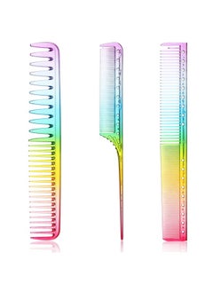 Patelai 3 Pieces Fine Tooth Comb For Woman Rat Tail Comb Styling Salon Hair Comb Anti Static Heat Resistant Hairdressing Comb Fine Teeth Hair Comb For Back Combing Root Teasing  - Image 1