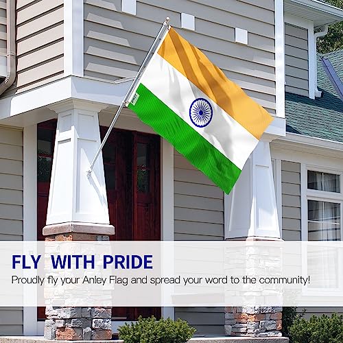 Anley Fly Breeze 3x5 Foot India Flag - Vivid Color and Fade proof - Canvas Header and Double Stitched - Indian National Flags Polyester with Brass Grommets 3 X 5 Ft - Image 2