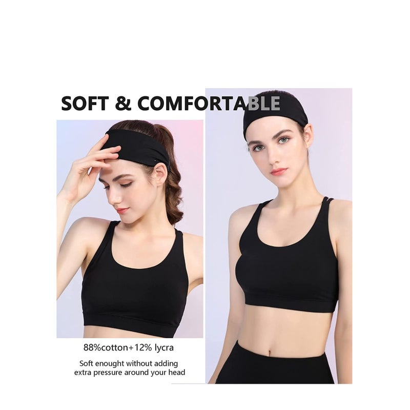 SOLARAE 12PCS Women's Headbands Athletic Yoga Workout Sports Exercise Headband Elastic Non Slip Sweat Wicking Summer Cloth Hair Bands - Image 5