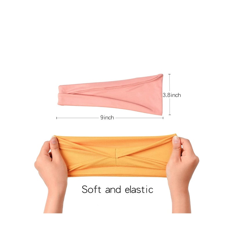 SOLARAE 12PCS Women's Headbands Athletic Yoga Workout Sports Exercise Headband Elastic Non Slip Sweat Wicking Summer Cloth Hair Bands - Image 4