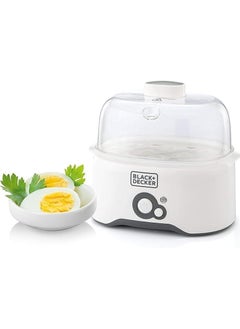 Black Black & Decker Egg Cooker - White, 6 Eggs, Eg200-B5, Plastic Material  - Image 1