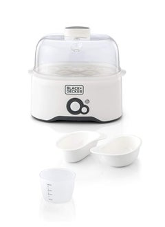 Black Black & Decker Egg Cooker - White, 6 Eggs, Eg200-B5, Plastic Material  - Image 4