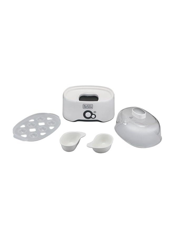 Black Black & Decker Egg Cooker - White, 6 Eggs, Eg200-B5, Plastic Material  - Image 5