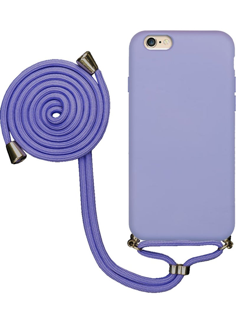 TahTicMer Apple iPhone 6s Compatible Case Silicone Neck Strap Rope Launch Cover Colorful Tpu 