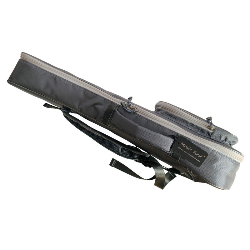 MUSIC FIRST Original Design, Fit for 3/4 and 4/4 Full Size Violin, Waterproof, 18mm Padded Space Grey Ballistic Nylon Violin Bag, Soft Violin Case, Violin Backpack, Max bow length 74cm (29 inch) - Image 5