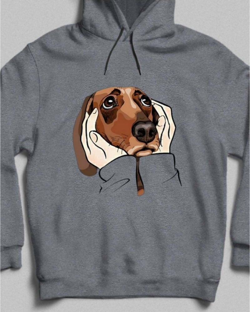 Hena Paw Lover Design Sweatshirt Dark Gray  - Image 1