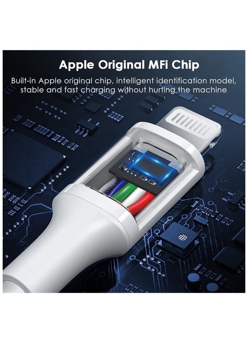 MUNTAQI 【MFi Certified】 iPhone 20W Charger Plug and 2M USB C to Lightning Cable PD Fast Charger USB C Plug Data Lead Compatible with iPhone 14/14 Plus/14 Pro/14 Pro Max/13/12/11/11 Pro/XS Max/XR/X/8/7/iPad - Image 3