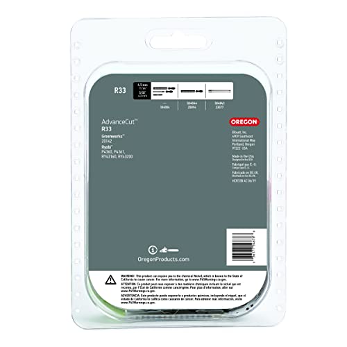 Oregon AdvanceCut Chainsaw Chain, 3/8" LP Pitch, 0.43" Gauge, 33 Drive Links, Replacement Chainsaw Chain for 8-Inch Bar, for Pole Saws & Chain Saw Tools, Replaces Stihl & Husqvarna (R33) - Image 2