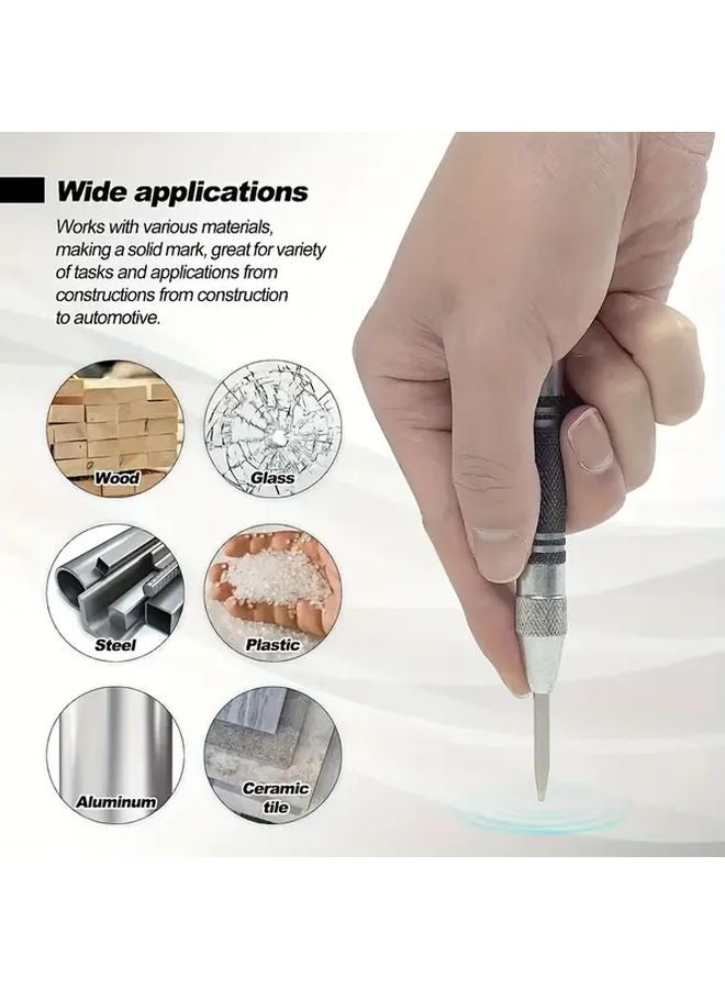 5 Inch Stainless Steel Automatic Center Punch Adjustable Spring Mechanism - Image 5