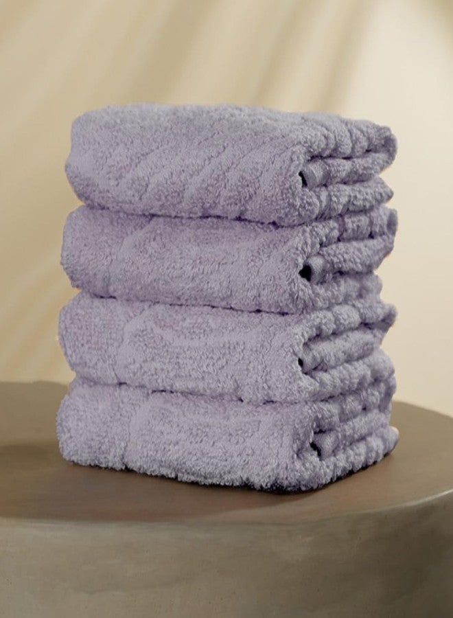 MUSA Banana Face Towels | 400 GSM Terry Face Towel Set of 4 with Free Bag | Super Soft & Ultra Absorbent Towels for Facewash | Face Towel for Women, Men (Misty Lilac) - Image 1