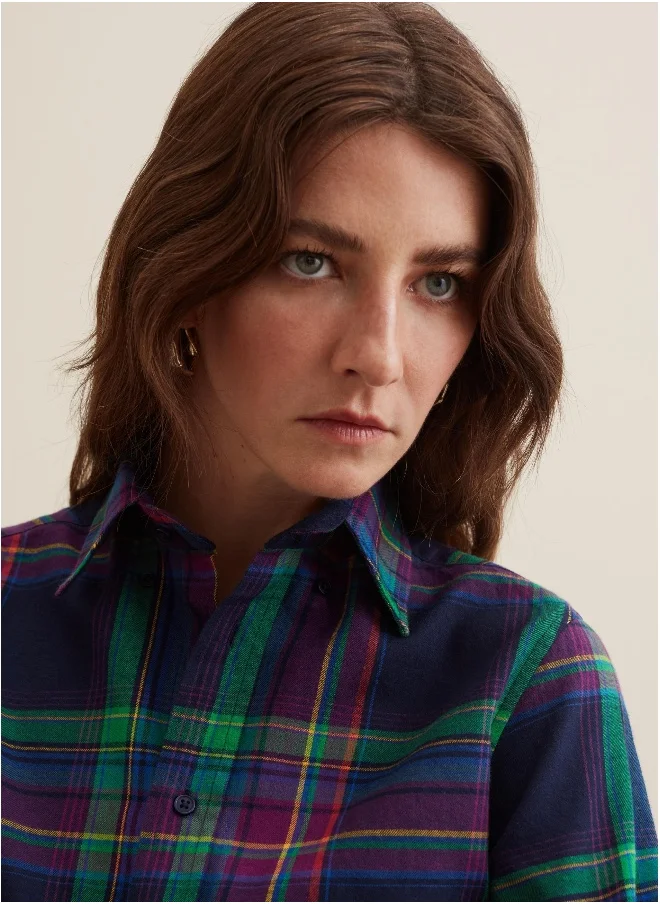 Ovs Ovs Check Shirt With Button-Down Collar