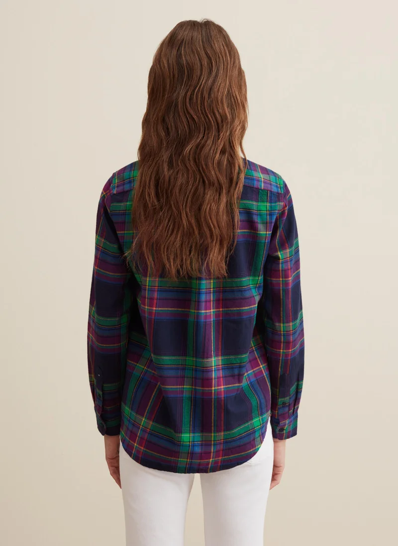 Ovs Ovs Check Shirt With Button-Down Collar