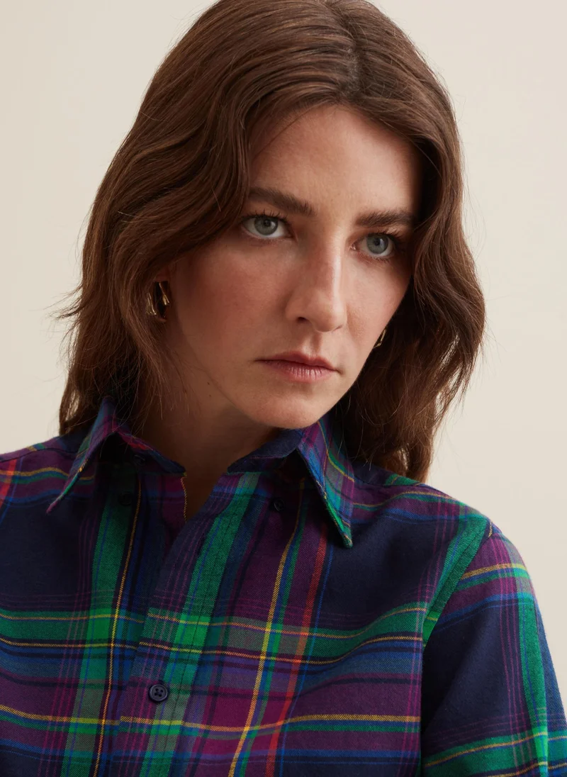 Ovs Ovs Check Shirt With Button-Down Collar