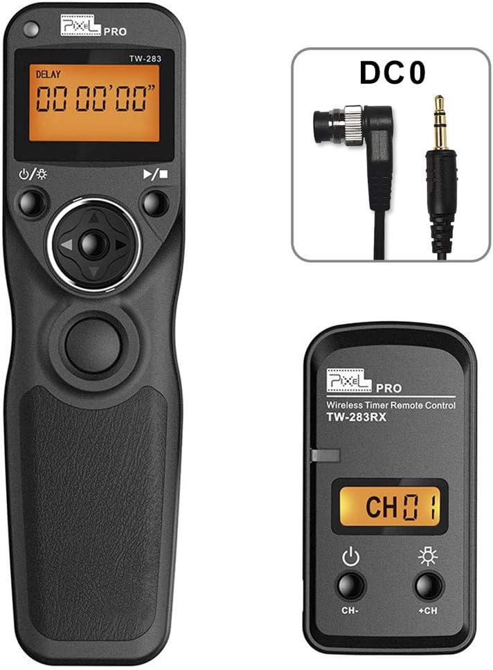 Pixel Wireless Remote Shutter Release Cable Wired Timer Remote Control TW-283DC0 Compatible for Nikon D850 D810 D800 D700 D500 D300 D300s D200 D40s D800E D810A D1X D2H D3X D1 D2 D3 D3s D4 D5 D4s F5 F6 F100 - Image 1