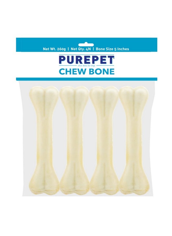 PUREPET PUREPET Dog Treat Chew Bones,12.7Cm 260G Pack of 4 Bones, All Life Stages  - Image 1