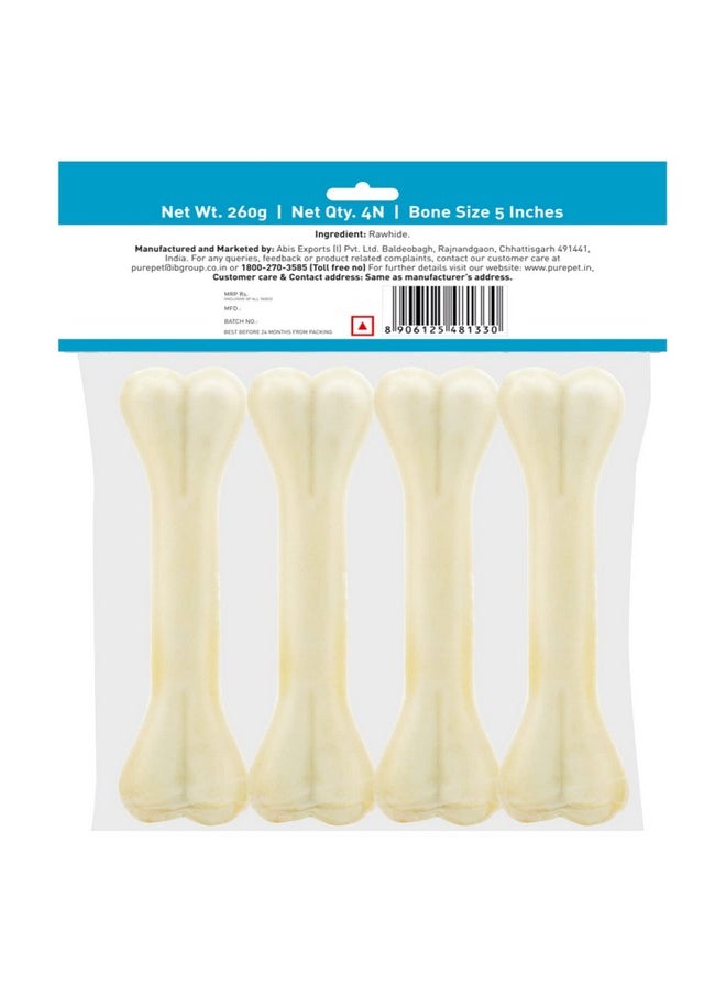 PUREPET PUREPET Dog Treat Chew Bones,12.7Cm 260G Pack of 4 Bones, All Life Stages  - Image 2