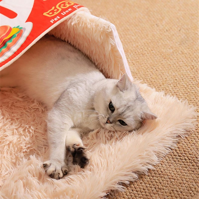 Pet Bed Hideaway Washable with Enclosure Sleep for Dogs and Cats Soft Cave Sofa House Plush Sleep Pet Sleeping - Image 4