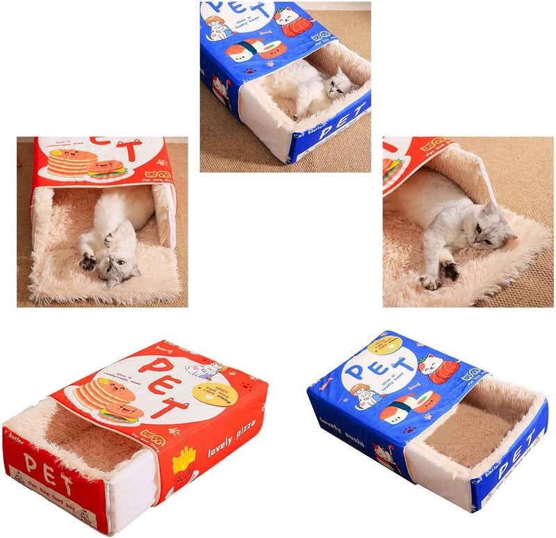 Pet Bed Hideaway Washable with Enclosure Sleep for Dogs and Cats Soft Cave Sofa House Plush Sleep Pet Sleeping - Image 2