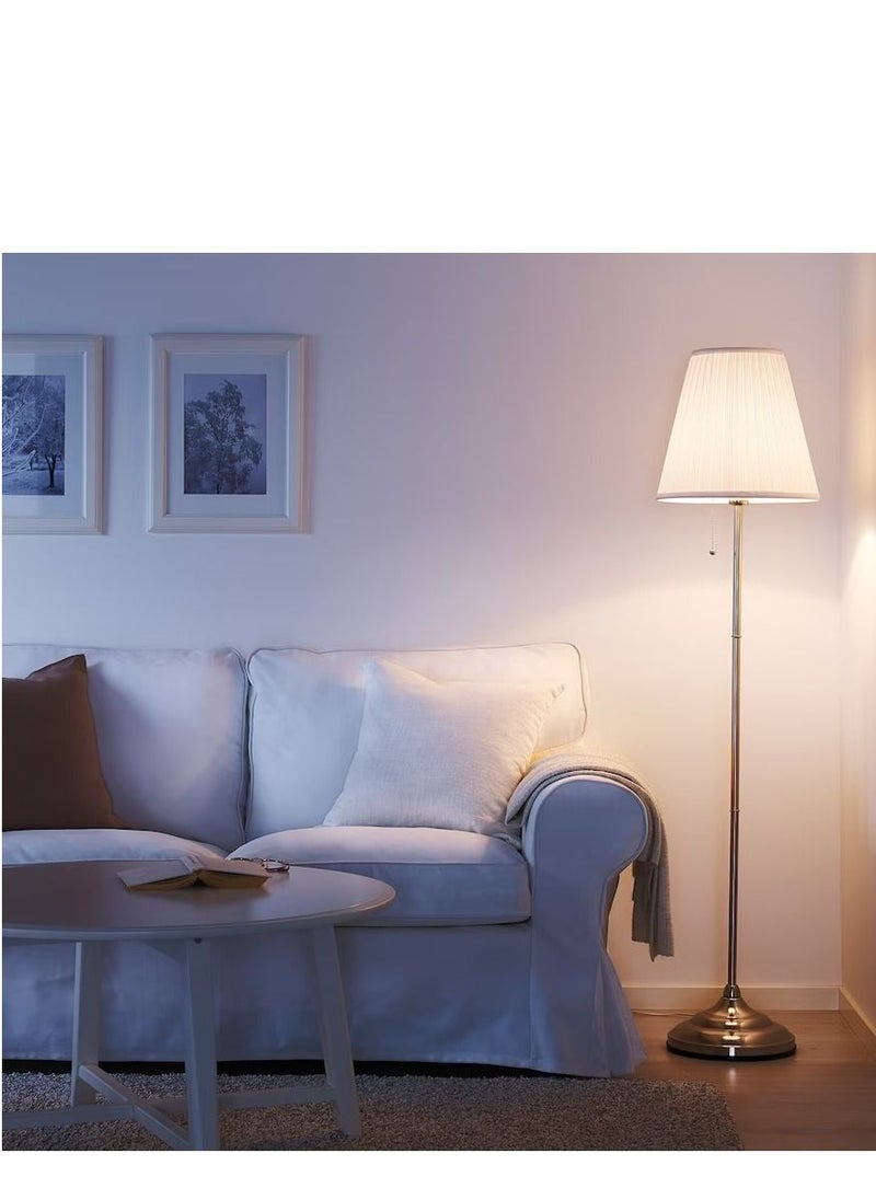Generic - Floor lamp, nickel-plated/whiteAAA - Image 1