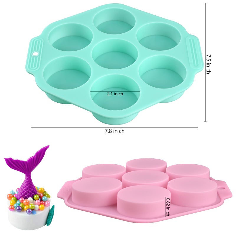 Actvty Round Chocolate Covered Cookie Molds, 3 Pcs Cylinder Chocolate Candy Silicone Molds, Perfect for Chocolate Covered Oreos, Candy, Cakes, Jelly, Muffin, Soap - Image 2