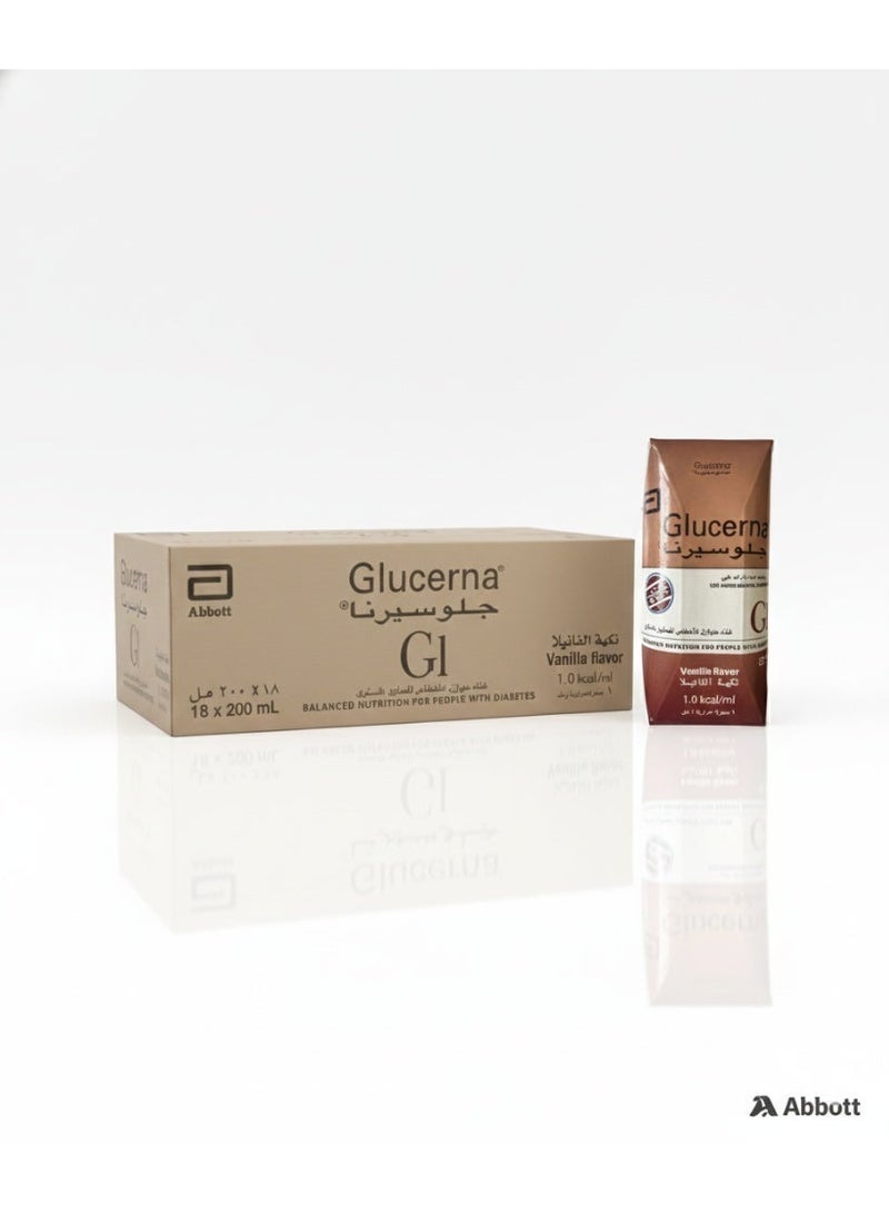 Glucerna G1 Liquid Vanilla Flavor – Dietary Supplement for Diabetics – Economy Pack of 18 x 200ml Bottles | Slow-Release Energy System to Maintain Blood Sugar Levels | Meal Replacement or Dietary Supplement - Image 3