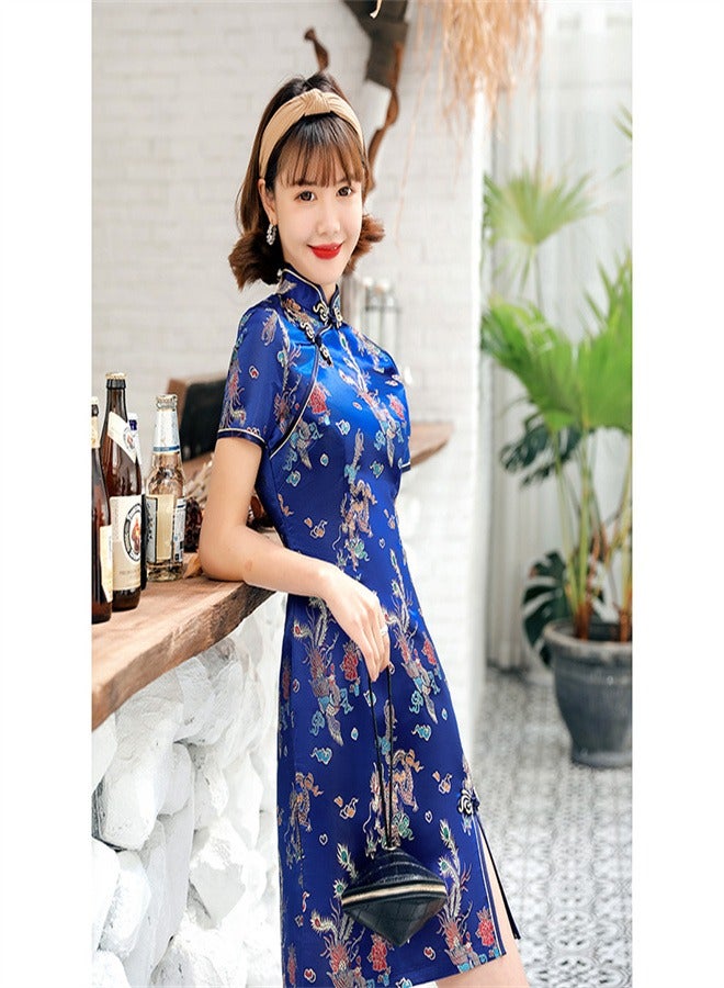 Loquat Dragon And Phoenix Daily Banquet Dress Blue  - Image 3