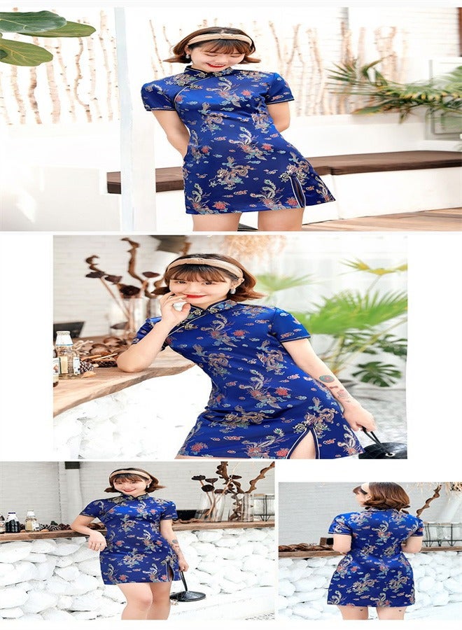 Loquat Dragon And Phoenix Daily Banquet Dress Blue  - Image 2