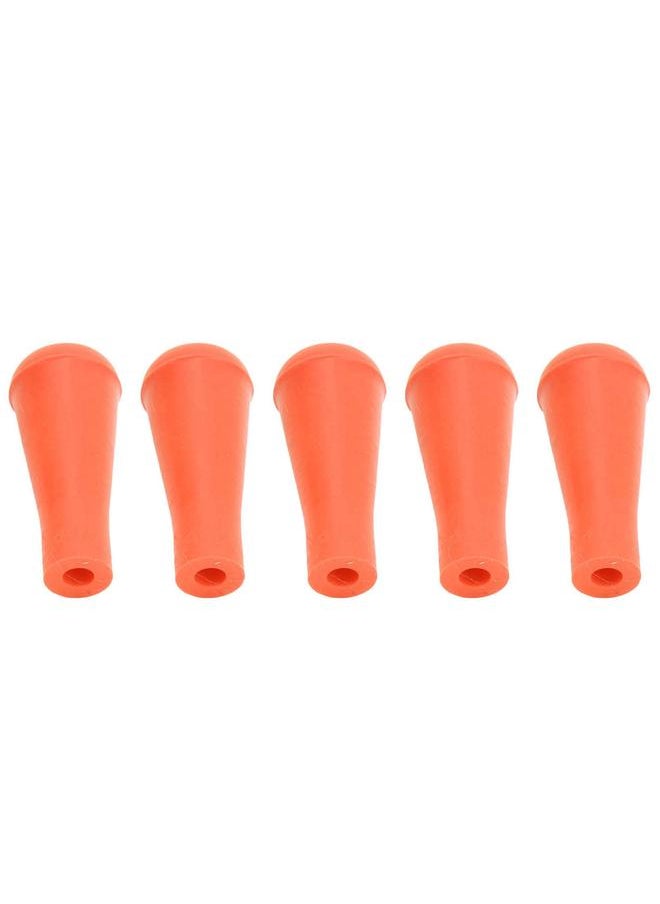 Thoraya - 5Pcs 6mm Archery Arrow Tips Soft Rubber Arrowheads Rubber Blunt Point Broad Heads for Hunting Shooting Arrows Training Equipment Orange - Image 1