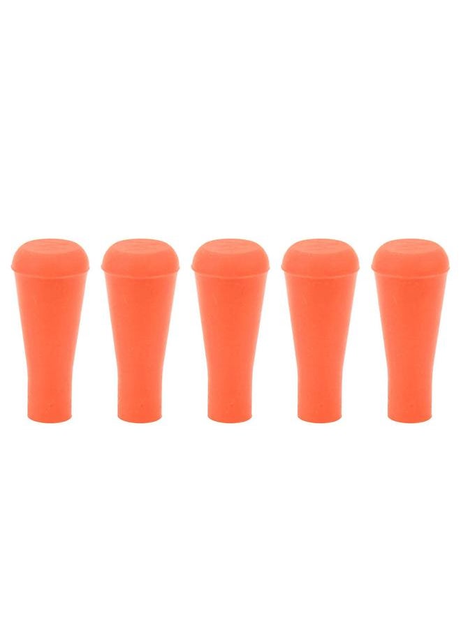 Thoraya - 5Pcs 6mm Archery Arrow Tips Soft Rubber Arrowheads Rubber Blunt Point Broad Heads for Hunting Shooting Arrows Training Equipment Orange - Image 1