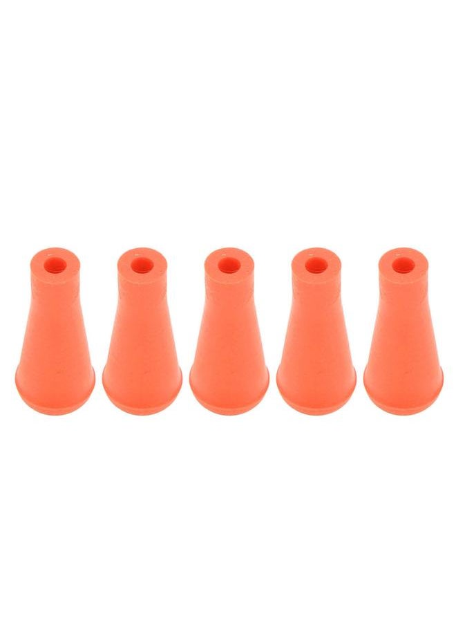 Thoraya - 5Pcs 6mm Archery Arrow Tips Soft Rubber Arrowheads Rubber Blunt Point Broad Heads for Hunting Shooting Arrows Training Equipment Orange - Image 1