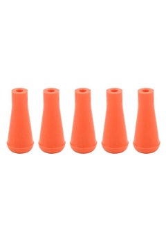 5Pcs 6mm Archery Arrow Tips Soft Rubber Arrowheads Rubber Blunt Point Broad Heads for Hunting Shooting Arrows Training Equipment Orange