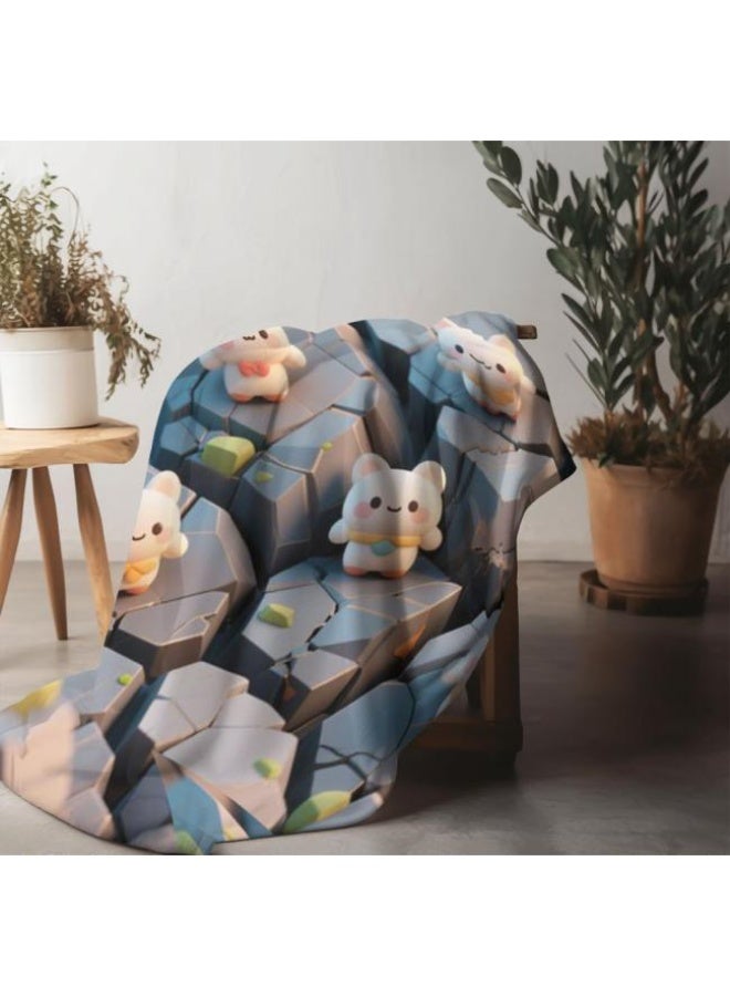 general Baby and children's cartoon flannel thin blanket (warm and comfortable, suitable for sleep, game use) 70cm*100cm - Image 1