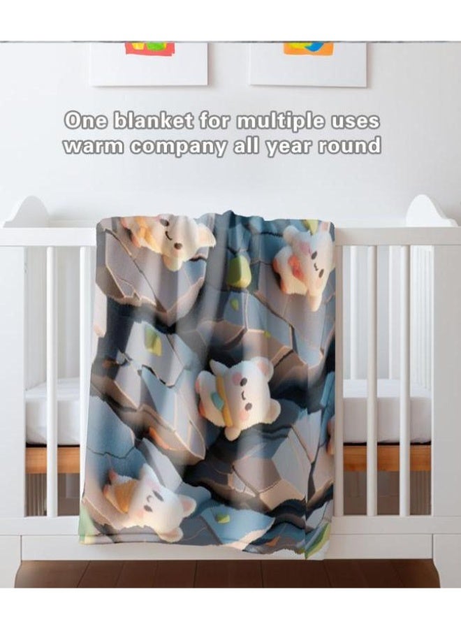 general Baby and children's cartoon flannel thin blanket (warm and comfortable, suitable for sleep, game use) 70cm*100cm - Image 4