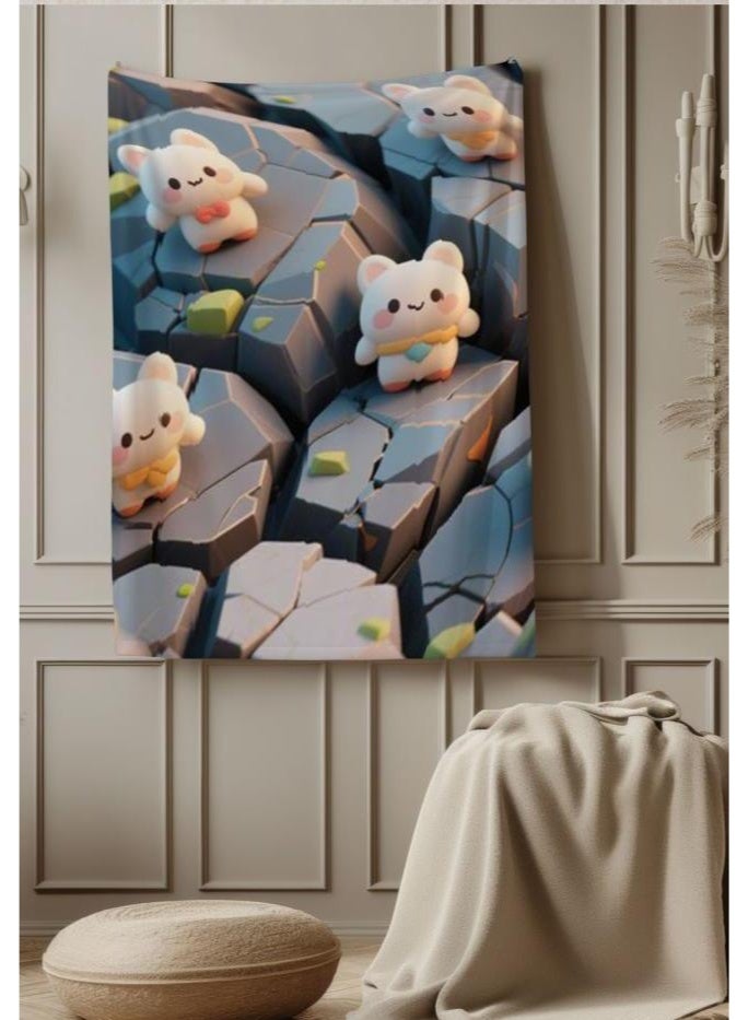 general Baby and children's cartoon flannel thin blanket (warm and comfortable, suitable for sleep, game use) 70cm*100cm - Image 2