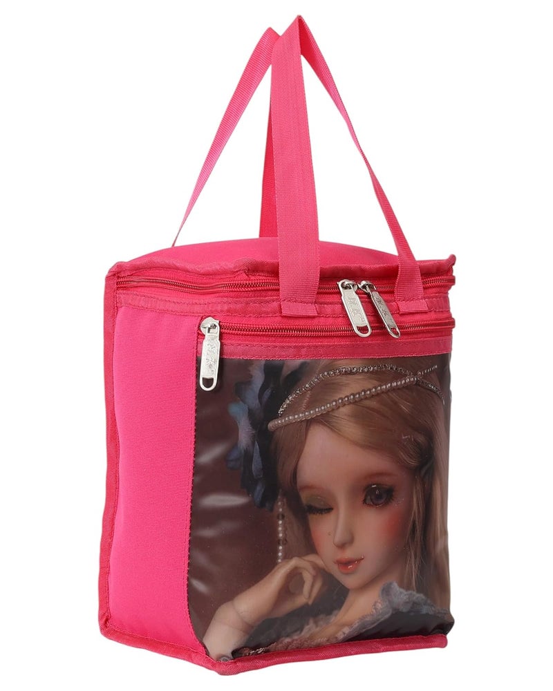 HACKON STAR 10L Lunch Tiffin Bag for School & Picnic for Boys & Girls Waterproof Lunch Bag (Pink n) - Image 1