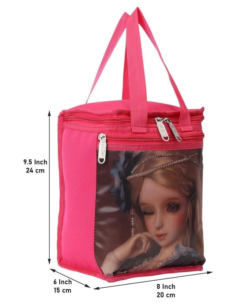 HACKON STAR 10L Lunch Tiffin Bag for School & Picnic for Boys & Girls Waterproof Lunch Bag (Pink n) - Image 5